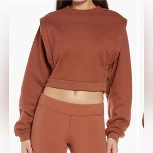 ALO Yoga Terracotta Cropped Fresh Sweatshirt